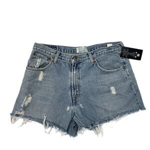 American Eagle Light Blue Distressed Jean Shorts